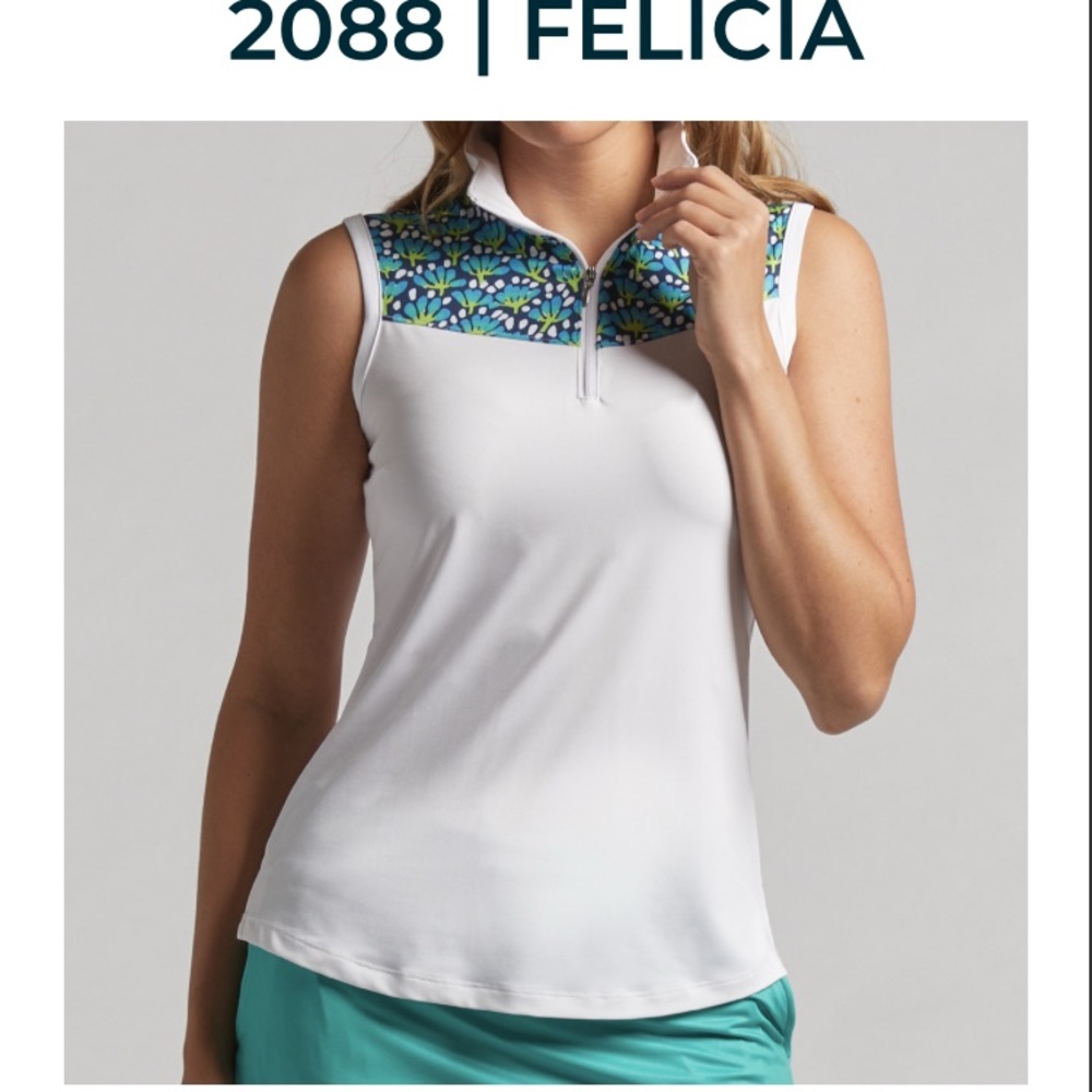 NWT Bermuda Sands Apparel ladies sleeveless golf top.